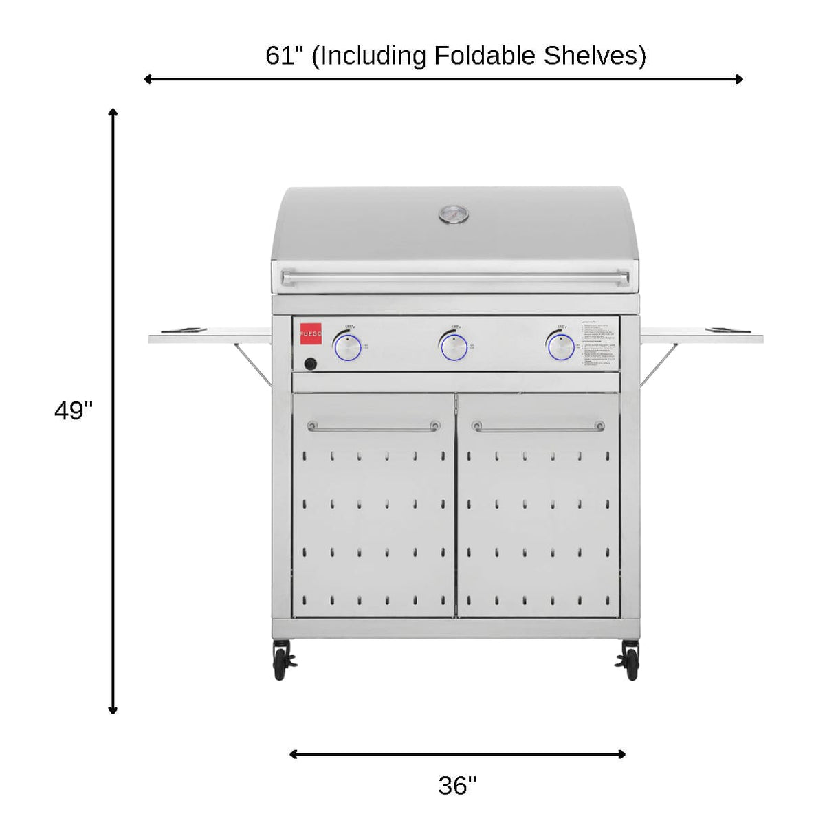 Fuego Grills Fuego F36S All 304SS Gas Grill | F36S/F36S-NG