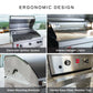 Fuego Grills Fuego F36S-Pro-B Built-in All 304SS Gas Grill w/ Lights & Rear Burner | F36S-Pro-B / F36S-Pro-B-NG