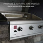 Fuego Grills Fuego F36S-Pro-B Built-in All 304SS Gas Grill w/ Lights & Rear Burner | F36S-Pro-B / F36S-Pro-B-NG