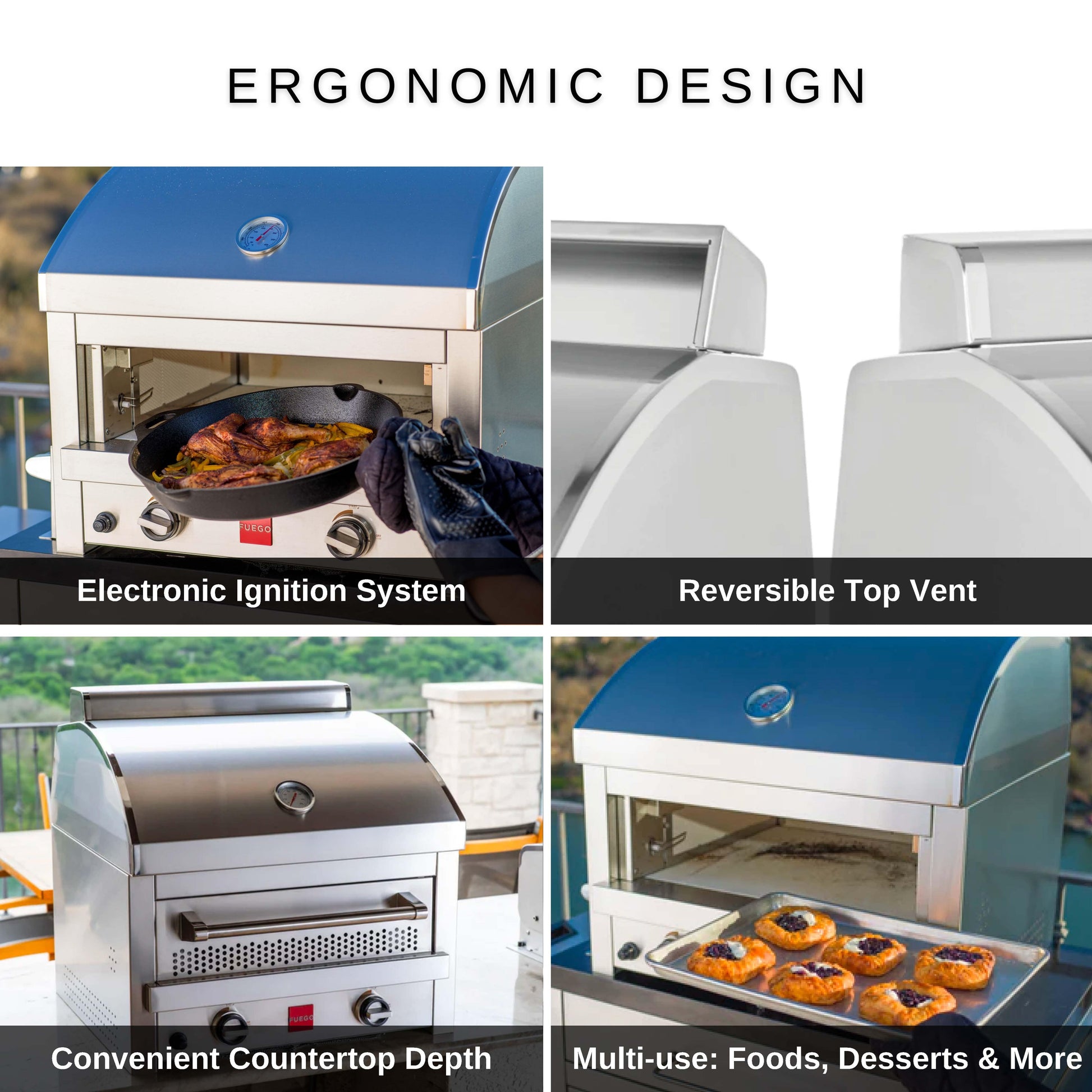 Fuego Pizza Ovens Fuego F27S-Pizza Table Top All 304SS Pizza Oven | F27S-Pizza / F27S-Pizza-NG