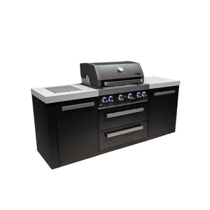 Mont Alpi 400 Black Stainless Steel Island | 4-Burner Grill | MAi400-BSS