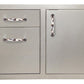 Haven Islands Haven 6 Ft Artisan Outdoor Kitchen Island w/ 15" Trash Center HART72TRASH