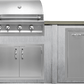 Haven Islands Haven 6 Ft Artisan Outdoor Kitchen Island w/ 15" Trash Center HART72TRASH