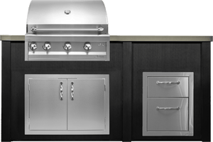 Haven Islands Haven 6 Ft Artisan Outdoor Kitchen Island w/ 17" Drawer HART72DRAW