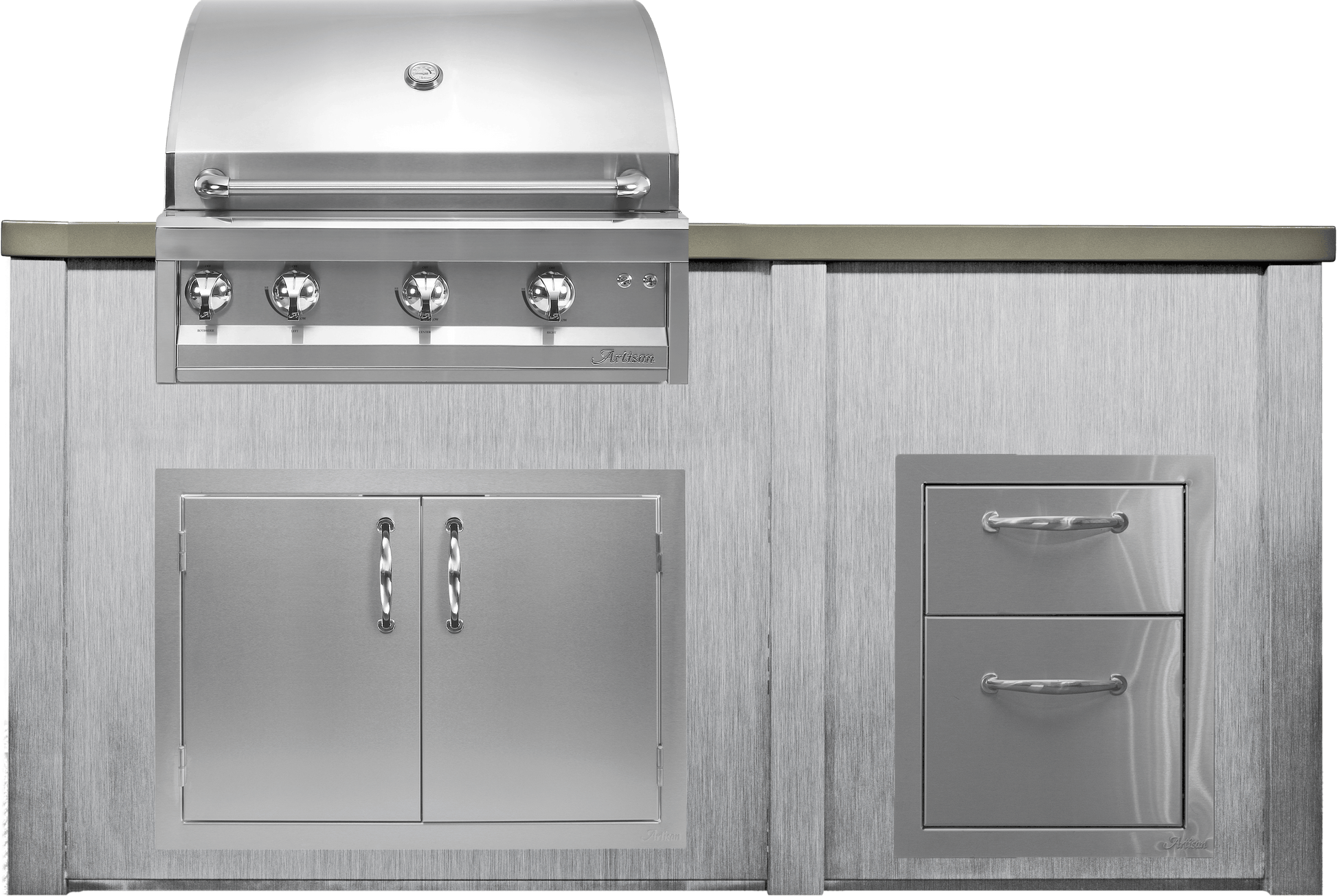 Haven Islands Haven 6 Ft Artisan Outdoor Kitchen Island w/ 17" Drawer HART72DRAW