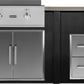 Haven Islands Haven 6 Ft Coyote Outdoor Kitchen Island w/ 2 Drawer Cabinet HCOY72DRAW
