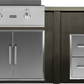 Haven Islands Haven 6 Ft Coyote Outdoor Kitchen Island w/ 2 Drawer Cabinet HCOY72DRAW