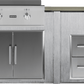 Haven Islands Haven 6 Ft Coyote Outdoor Kitchen Island w/ 2 Drawer Cabinet HCOY72DRAW