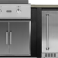 Haven Islands Haven 6 Ft Coyote Outdoor Kitchen Island w/ 24" Refrigerator HCOY72REF