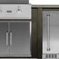Haven Islands Haven 6 Ft Coyote Outdoor Kitchen Island w/ 24" Refrigerator HCOY72REF