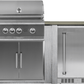 Haven Islands Haven 6 Ft Coyote Outdoor Kitchen Island w/ 24" Refrigerator HCOY72REF