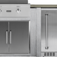 Haven Islands Haven 6 Ft Coyote Outdoor Kitchen Island w/ 24" Refrigerator HCOY72REF