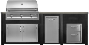 Haven Islands Haven 8 Ft Artisan Outdoor Kitchen Island w/ 17" Drawer HART96DRAW
