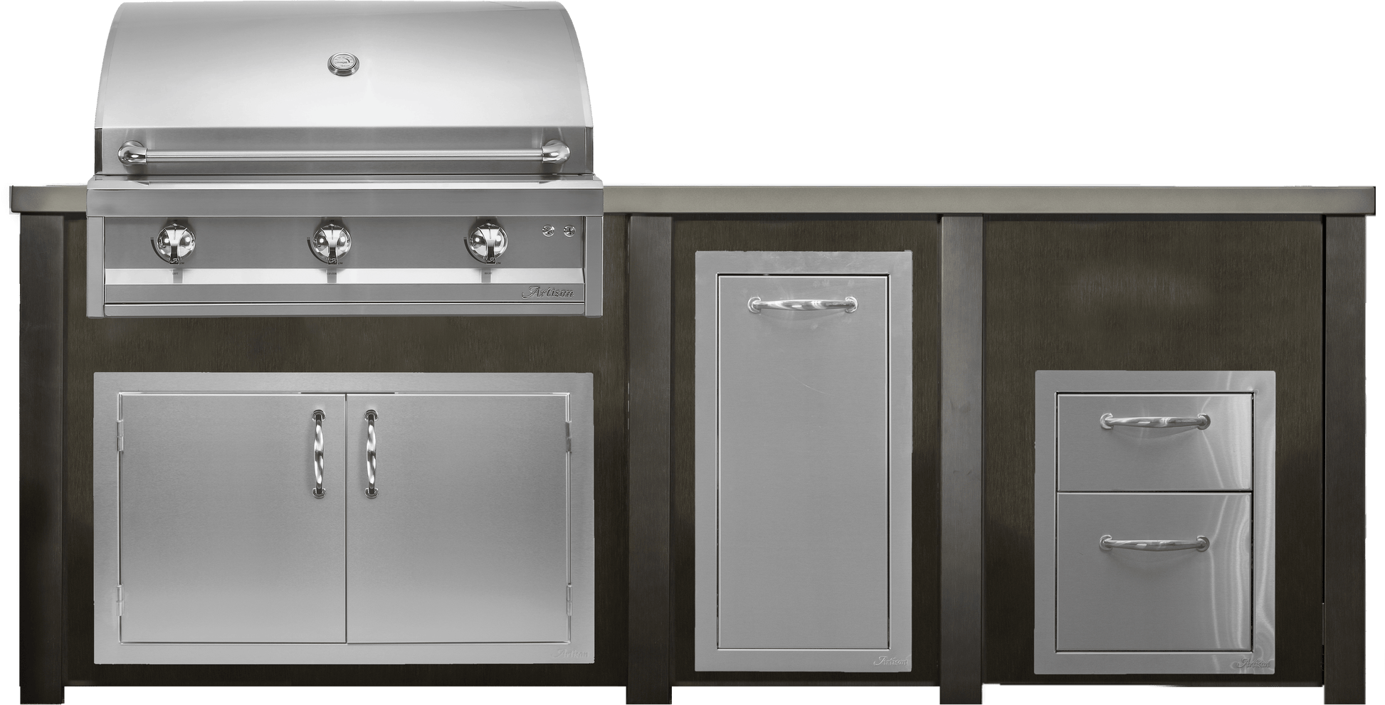Haven Islands Haven 8 Ft Artisan Outdoor Kitchen Island w/ 17" Drawer HART96DRAW
