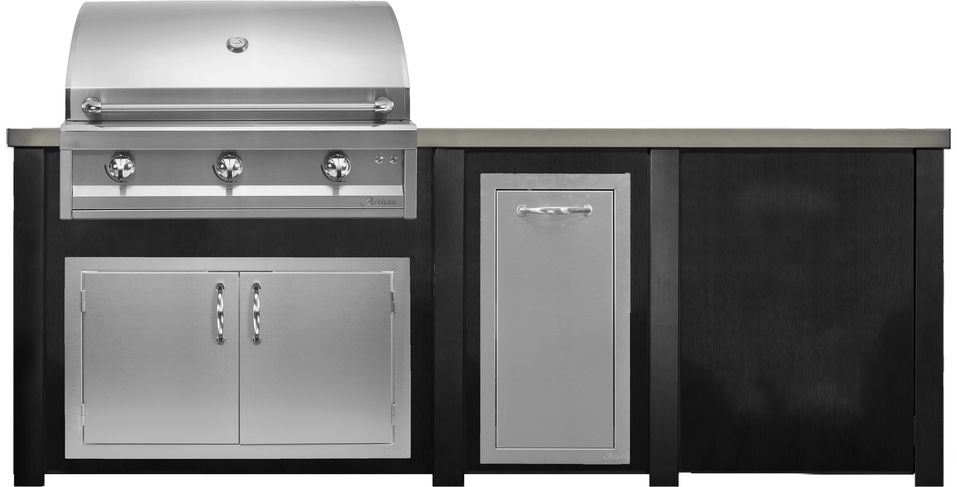 Haven Islands Haven 8 Ft Artisan Outdoor Kitchen Island w/ Plain Panel HART96PAN