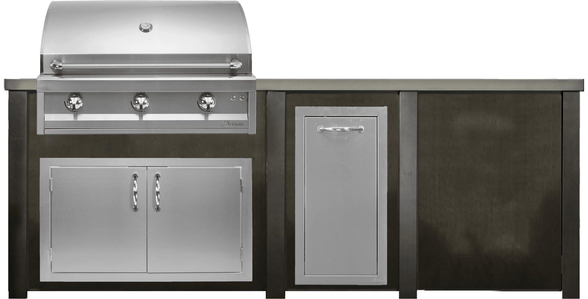 Haven Islands Haven 8 Ft Artisan Outdoor Kitchen Island w/ Plain Panel HART96PAN