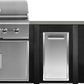 Haven Islands Haven 8 Ft Coyote Outdoor Kitchen Island w/ 2 Drawer Cabinet HCOY96DRAW