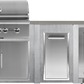 Haven Islands Haven 8 Ft Coyote Outdoor Kitchen Island w/ 24" Refrigerator HCOY96REF