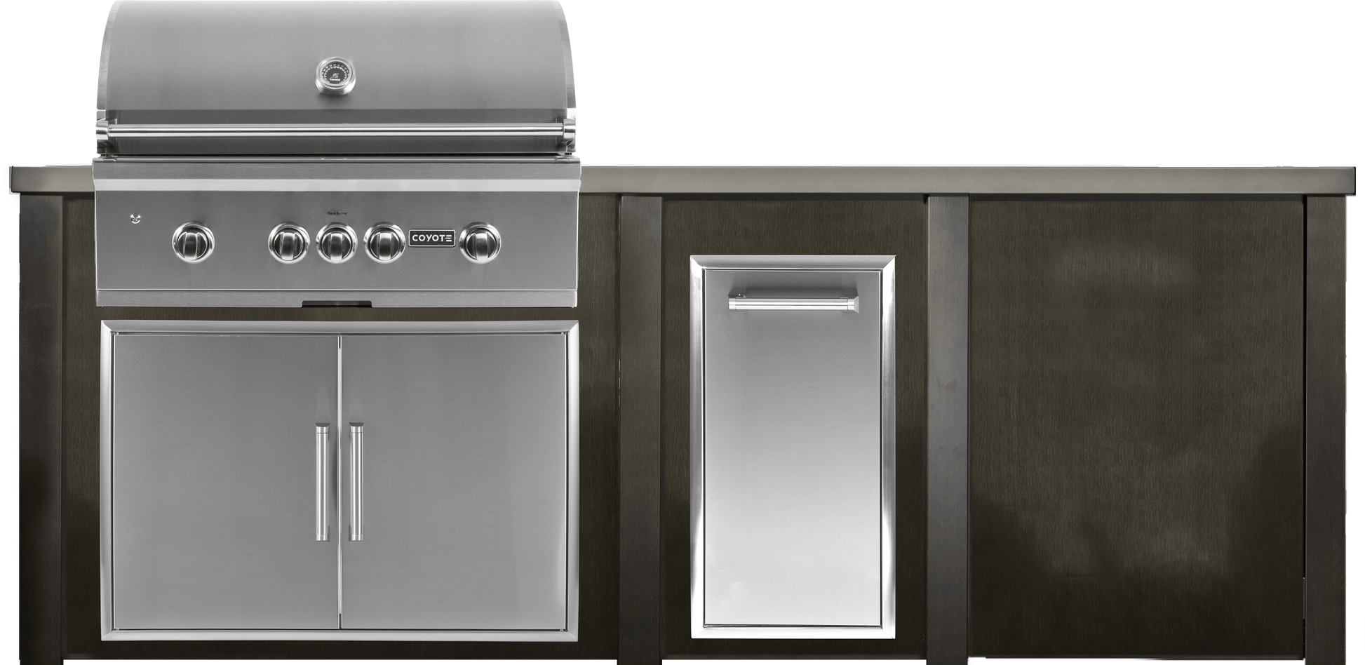 Haven Islands Haven 8 Ft Coyote Outdoor Kitchen Island w/ Plain Panel HCOY96PAN