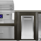 Haven Islands Antique Bronze / Natural Gas / Left Haven 8 Ft Coyote Pellet Outdoor Kitchen Island w/ 24" Refrigerator HCOY96PREF