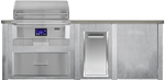 Haven Islands Harbor Gray / Natural Gas Haven 8 Ft Coyote Pellet Outdoor Kitchen Island w/ Plain Panel HCOY96PPAN