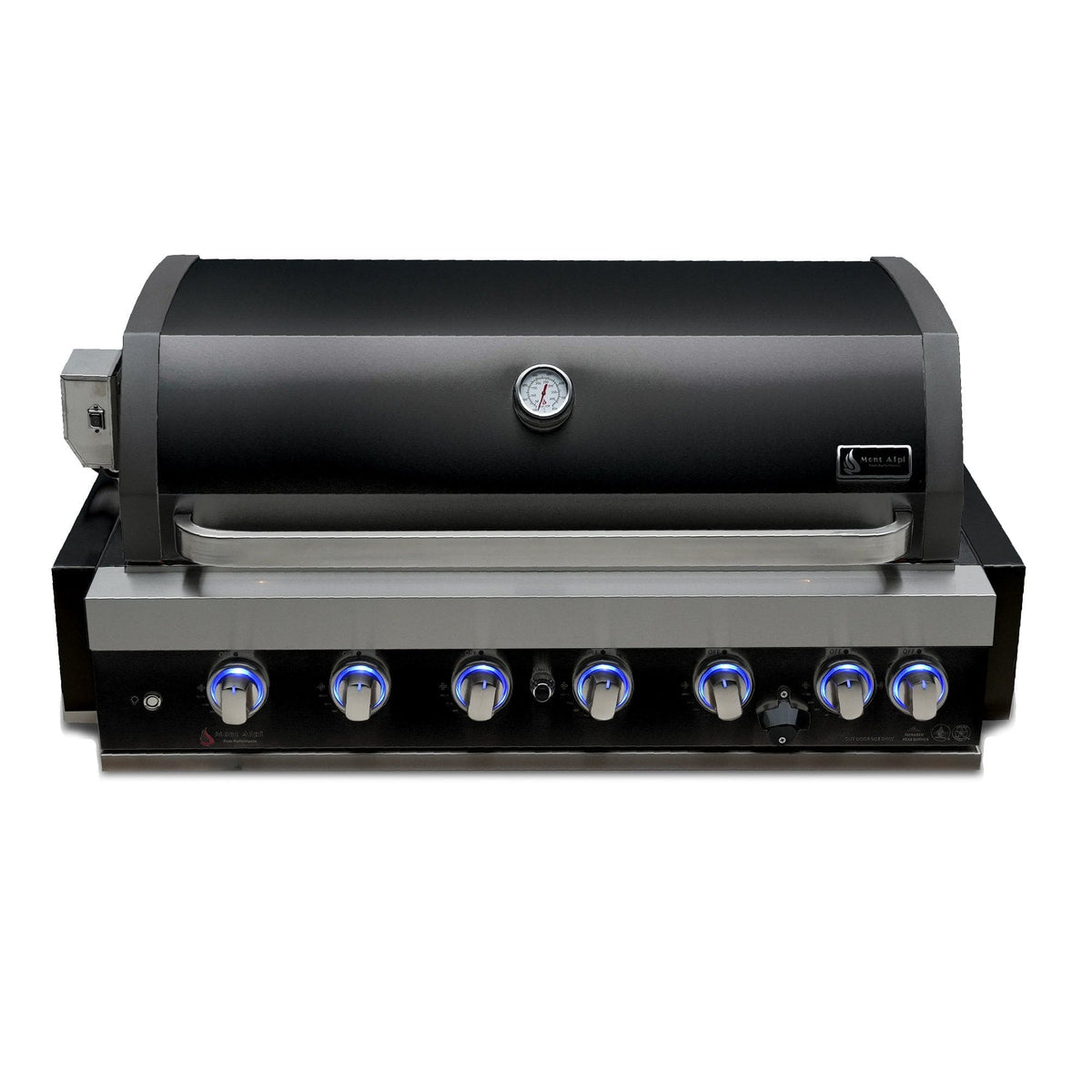 Mont Alpi Grills Mont Alpi 805 Black Stainless Steel Built-In Grill / 6-Burner Grill, Infrared Back Burner, Rotisserie Kit / MABi805-BSS