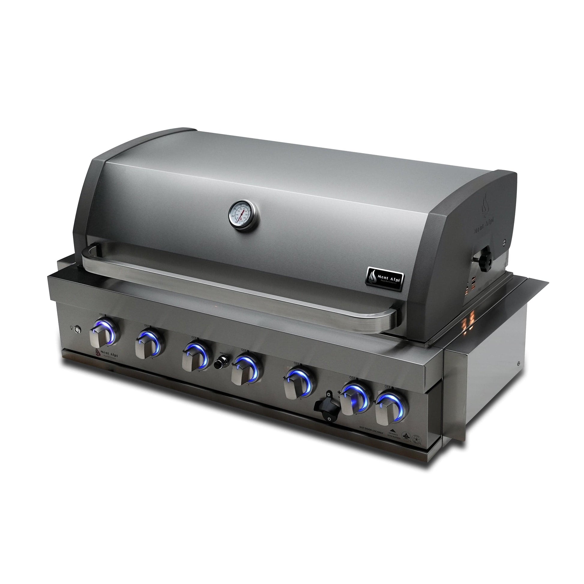 Mont Alpi Grills Mont Alpi 805 Built-In Gas Grill / 6-Burner Grill, Infrared Rear Burner, Stainless Steel, Rotisserie Kit / MABi805
