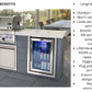 Mont Alpi Islands Mont Alpi 400 Artwood Island with Black Stainless Steel Grill and Fridge / 4-Burners, Infrared Rear Burner, Rotisserie Kit, Cover / MA400-AWBSS