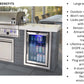 Mont Alpi Islands Mont Alpi 400 Artwood Island with Stainless Steel Grill and Fridge / 4-Burners, Infrared Rear Burner, Rotisserie Kit, Cover / MA400-AW