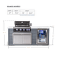 Mont Alpi 400 Black Stainless Steel Artwood Island MA400-AWBSS measurement diagram