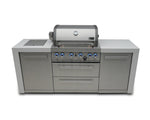 Mont Alpi Islands Mont Alpi 400 Deluxe Island / 4-Burner Grill, 2 Infrared Burners, Stainless Steel, Rotisserie Kit, Cover / MAi400-D