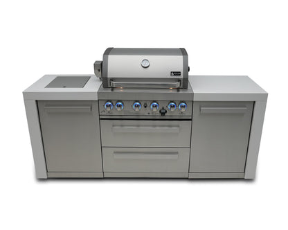 Mont Alpi Islands Mont Alpi 400 Deluxe Island / 4-Burner Grill, 2 Infrared Burners, Stainless Steel, Rotisserie Kit, Cover / MAi400-D