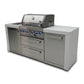Mont Alpi Islands Mont Alpi 400 Deluxe Island / 4-Burner Grill, 2 Infrared Burners, Stainless Steel, Rotisserie Kit, Cover / MAi400-D