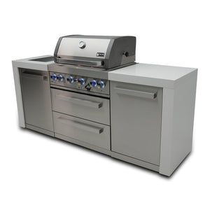 Mont Alpi Islands Mont Alpi 400 Deluxe Island / 4-Burner Grill, 2 Infrared Burners, Stainless Steel, Rotisserie Kit, Cover / MAi400-D