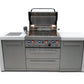 Mont Alpi Islands Mont Alpi 400 Deluxe Island / 4-Burner Grill, 2 Infrared Burners, Stainless Steel, Rotisserie Kit, Cover / MAi400-D