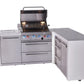 Mont Alpi Islands Mont Alpi 400 Deluxe Island with 90 Degree Corner and Drawer Cabinet | 4-Burner Grill, 3 Drawers, Stainless Steel | MAi400-D90DR