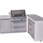 Mont Alpi Islands Mont Alpi 400 Deluxe Island with 90 Degree Corner and Drawer Cabinet | 4-Burner Grill, 3 Drawers, Stainless Steel | MAi400-D90DR