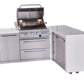 Mont Alpi Islands Mont Alpi 400 Deluxe Island with 90 Degree Corner and Extra Storage Cabinet | 4-Burner Grill, Stainless Steel | MAi400-D90XL