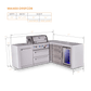 Mont Alpi Islands Mont Alpi 400 Deluxe Island with 90 Degree Corner, Fridge Cabinet, and Drawer Cabinet | 4-Burner Grill, 3 Drawers, Fridge, Stainless Steel | MAi400-D90FCDR
