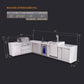 Mont Alpi Islands Mont Alpi 400 Deluxe Island with 90 Degree Corner, Kegerator, Beverage Center, and Extra Storage Cabinet | 4-Burner Grill, 3 Beer Taps, Sink, Fridge, Stainless Steel | MAi400-D90KEGBEVXL