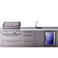Mont Alpi Islands Mont Alpi 400 Deluxe Island with Beverage Center and Drawer Cabinet | 4-Burner Grill, 3 Drawers, Sink, Fridge, Stainless Steel | MAi400-DBEVDR