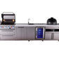 Mont Alpi Islands Mont Alpi 400 Deluxe Island with Beverage Center, Fridge Cabinet, Kamado Grill, and Extra Storage Cabinet | 4-Burner Grill, Sink, 2 Fridges, Stainless Steel | MAi400-DBEVFCKAMXL