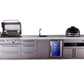 Mont Alpi Islands Mont Alpi 400 Deluxe Island with Beverage Center, Kamado Grill, and Drawer Cabinet | 4-Burner Grill, 3 Drawers, Sink, Fridge, Stainless Steel | MAi400-DBEVKAMDR