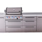 Mont Alpi Islands Mont Alpi 400 Deluxe Island with Drawer Cabinet | 4-Burner Grill, 3 Drawers, Stainless Steel | MAi400-DDR