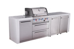 Mont Alpi Islands Mont Alpi 400 Deluxe Island with Extra Storage Cabinet | 4-Burner Grill, Stainless Steel | MAi400-DXL