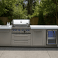 Mont Alpi Islands Mont Alpi 400 Deluxe Island with Fridge Cabinet / 4-Burner Grill, 2 Infrared Burners, Fridge, Storage Cabinet, Stainless Steel / MAi400-DFCXL