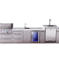Mont Alpi Islands Mont Alpi 400 Deluxe Island with Kegerator, Beverage Center, and Drawer Cabinet | 4-Burner Grill, 3 Drawers, 3 Beer Taps, Sink, Fridge, Stainless Steel | MAi400-DKEGBEVDR