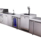 Mont Alpi Islands Mont Alpi 400 Deluxe Island with Kegerator, Beverage Center, and Extra Storage Cabinet | 4-Burner Grill, 3 Beer Taps, Sink, Fridge, Stainless Steel | MAi400-DKEGBEVXL