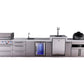 Mont Alpi Islands Mont Alpi 400 Deluxe Island with Kegerator, Beverage Center, Kamado Grill, and Drawer Cabinet | 4-Burner Grill, 3 Drawers, 3 Beer Taps, Sink, Fridge, Stainless Steel | MAi400-DKEGBEVKAMDR