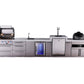 Mont Alpi Islands Mont Alpi 400 Deluxe Island with Kegerator, Beverage Center, Kamado Grill, and Drawer Cabinet | 4-Burner Grill, 3 Drawers, 3 Beer Taps, Sink, Fridge, Stainless Steel | MAi400-DKEGBEVKAMDR